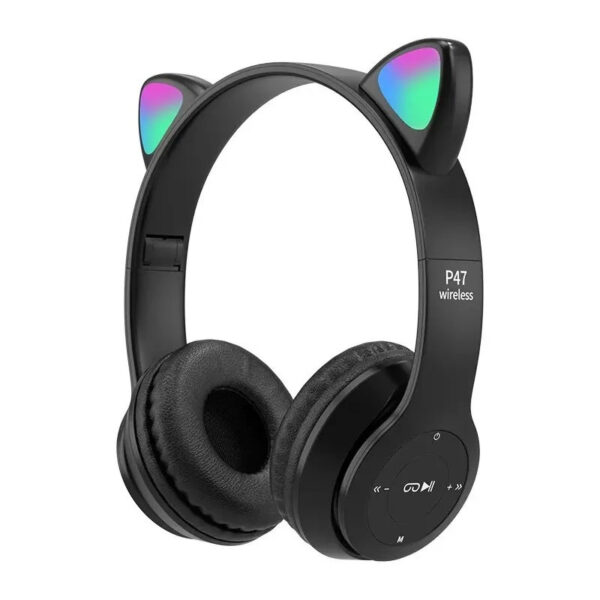 Бездротові Bluetooth-навушники gamer cat з вушками та підсвіткою - Зображення 4