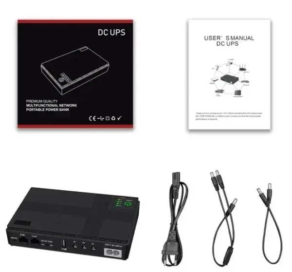 Безперебійник DC1018P 10400 мАг 18 W для роутера 5V/9V/12V POE USB ДБЖ ДБЖ ДБЖ УПС - Зображення 5
