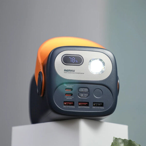 Потужний повербанк 60000mAh 100W Remax 2xType-C/3xUSB з ліхтарем - Зображення 4