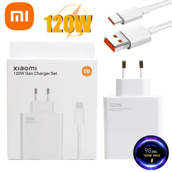 Зарядний пристрій Xiaomi 120W PD швидке заряджання + кабель type-С - Зображення 2